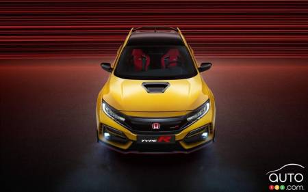 Honda Civic Type R 2021 édition limitée, de haut